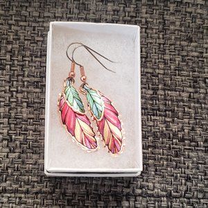 feather dangle earrings